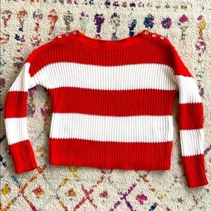 NWOT Armani Exchange crop chunky sweater